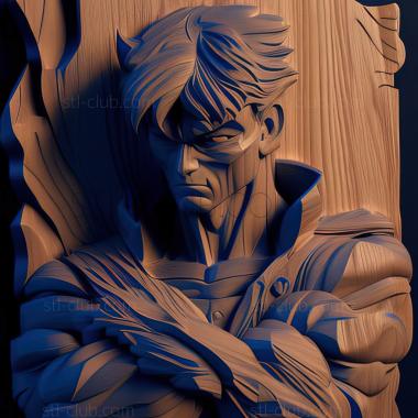 3D мадэль Детектив Конан Кулак синего сапфира аниме (STL)